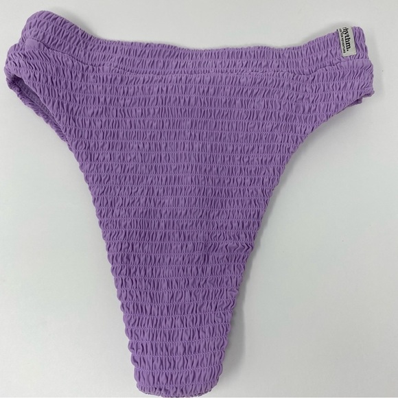 Rhythm. x Free People Smocked Xanadu Violet Bikini Bottom - Picture 6 of 6